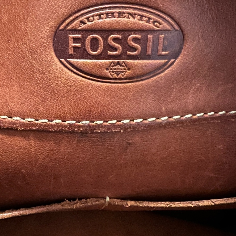 Fossil Vintage Austin Tote Brown Rugged Leather - Picture 6 of 10